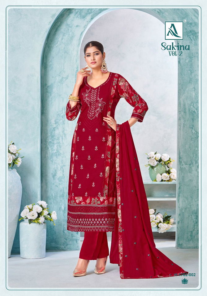 Sakina Vol 2 By Alok Suit Viscose Rayon Dress Material Wholesalers In Delhi